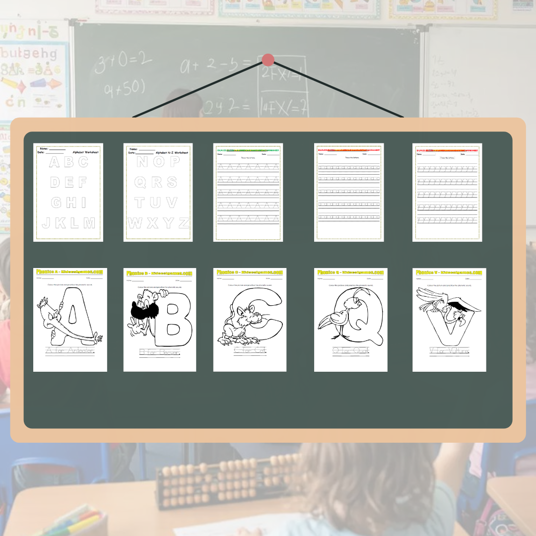 فلاشة واحدة تضم أكثر من 1800 ورقة عمل لتعليم الإنجليزية للأطفال جاهزة للطباعة – مناسبة للأعمار 3 إلى 12 سنة – ومع كل طلب تحصل على هدية كتب تلوين PDF!