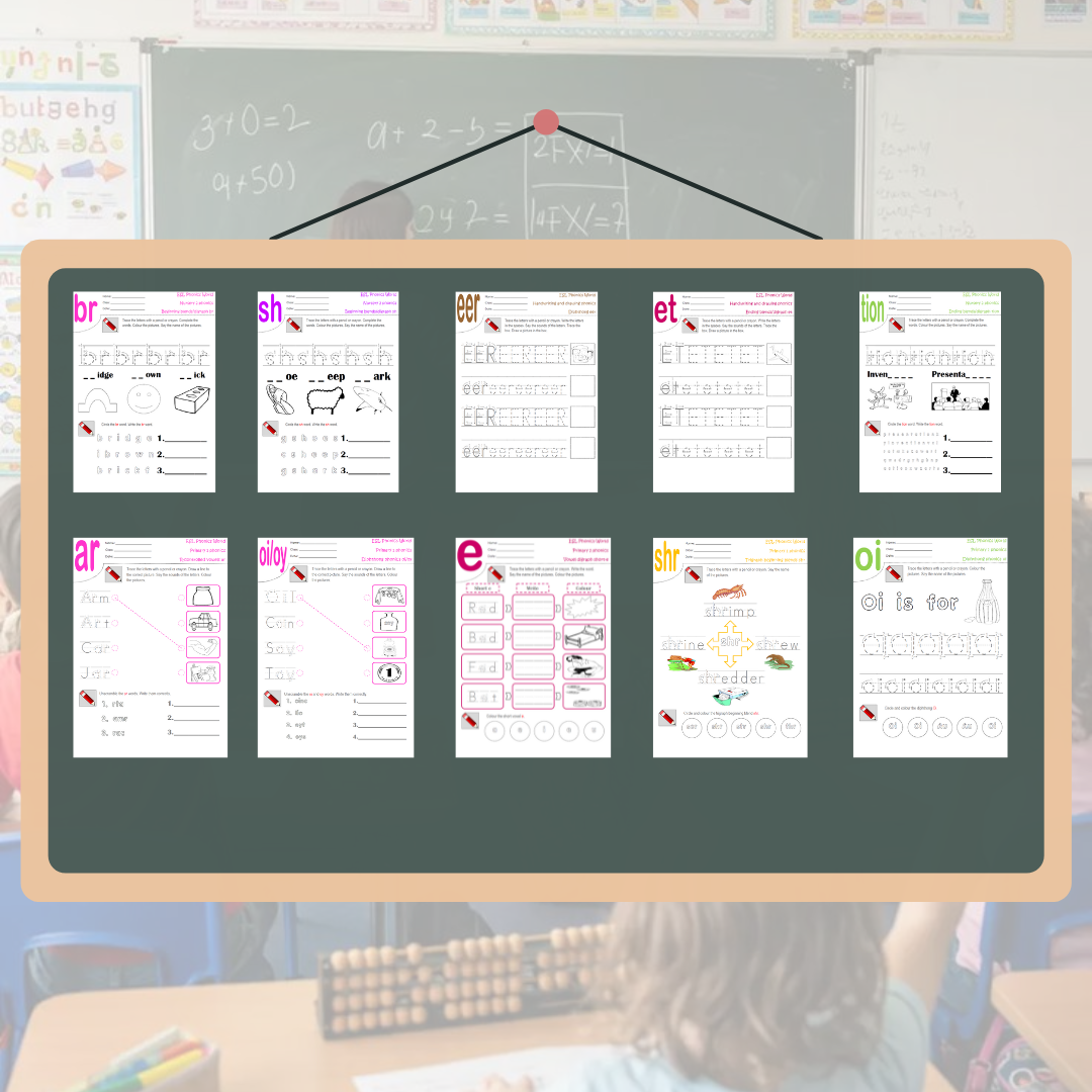 فلاشة واحدة تضم أكثر من 1800 ورقة عمل لتعليم الإنجليزية للأطفال جاهزة للطباعة – مناسبة للأعمار 3 إلى 12 سنة – ومع كل طلب تحصل على هدية كتب تلوين PDF!